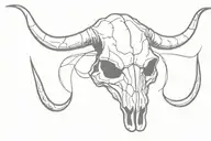 longhorn skulll tattoo design idea