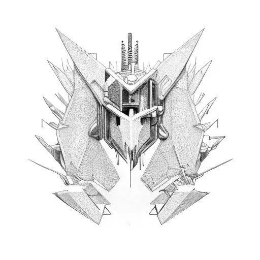 cyberpunk dragon tattoo design idea