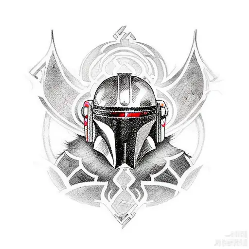 mandalorian tattoo design idea