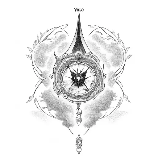 Virgo zodiac tattoo design idea