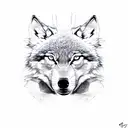 fierce wolf tattoo design idea
