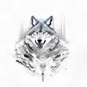 fierce wolf tattoo design idea