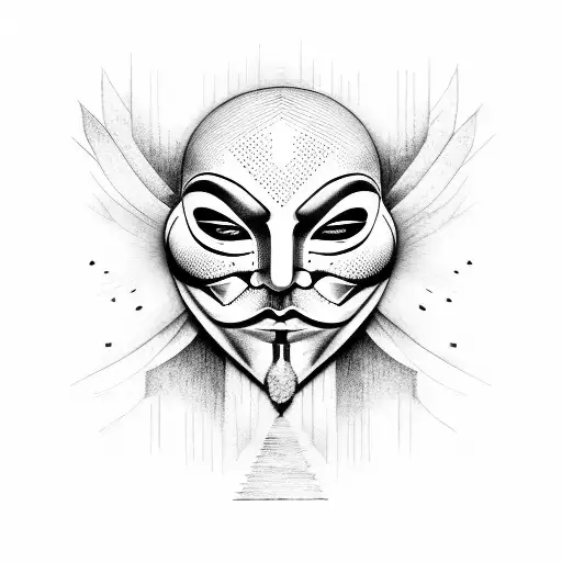 anonymous albanian tattoo design idea