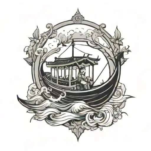 gondola tattoo design idea