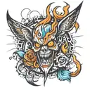 psycho tattoo design idea