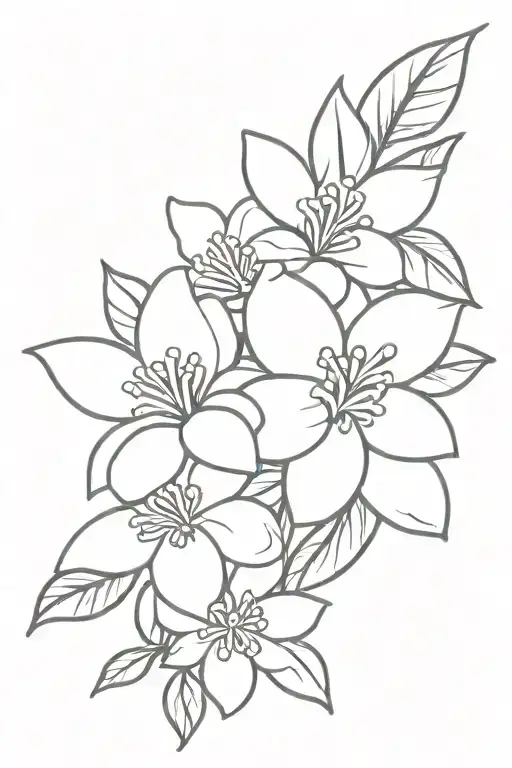 Jamaican flower   tattoo design idea