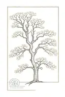 oak tree growing tattoo design idea