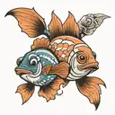 dori and nemo tattoo design idea