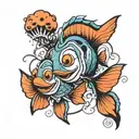 dori and nemo tattoo design idea