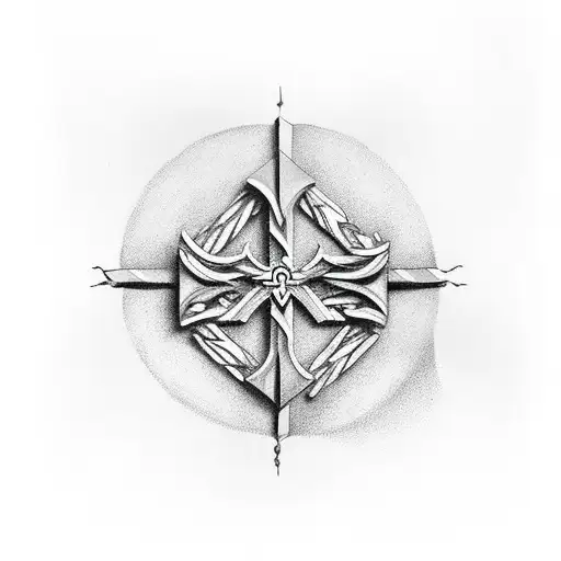 Cross made from Nails  tattoo design idea