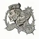 maori couple tattoo tattoo design idea