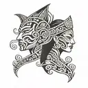 maori couple tattoo tattoo design idea