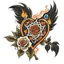 set your heart ablaze  tattoo design idea