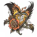 set your heart ablaze  tattoo design idea