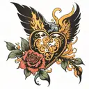 set your heart ablaze  tattoo design idea
