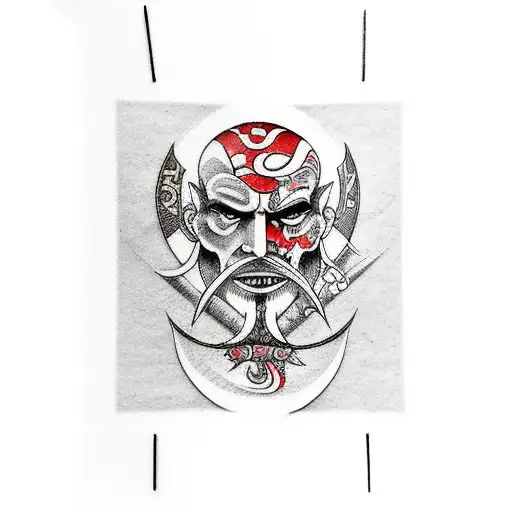 Libra kratos tattoo design idea