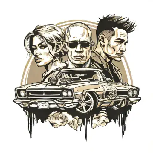 fast and furious movie characters tattoo design idea