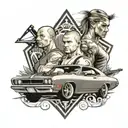 fast and furious movie characters tattoo design idea