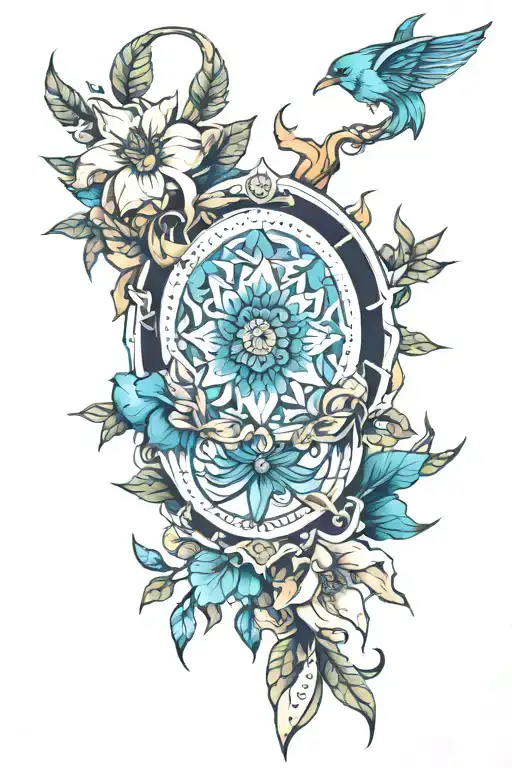 Mediterranean  tattoo design idea