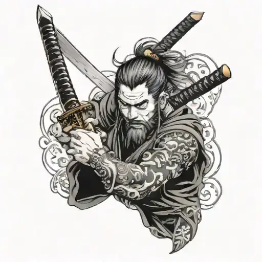 elden ring tattoo great katana surrounded tattoo design idea