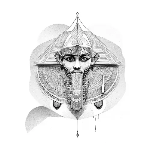 arabic egyptian  tattoo design idea