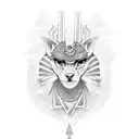 arabic egyptian  tattoo design idea