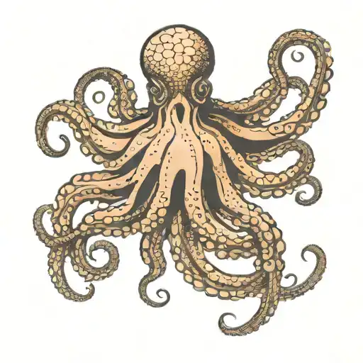 photo octopus in negative and dotted lines connecting different tattoo design idea