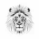 lion with two cubs tattoo design idea