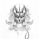 Anubis, hel, hades, pluto tattoo design idea