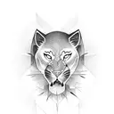 Jesus black panther tattoo design idea