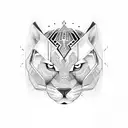 Jesus black panther tattoo design idea