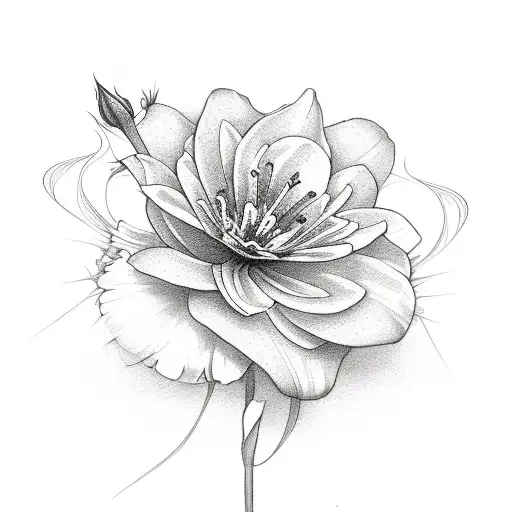 mix of roses lilys and daisies  tattoo design idea