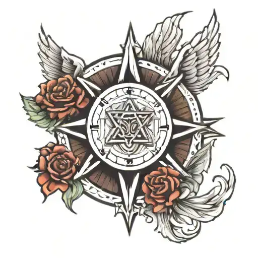 seal of archangel Azrael tattoo design idea