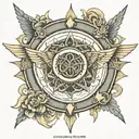 seal of archangel metatron tattoo design idea