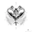 giraff skull tattoo design idea