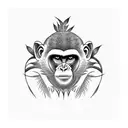 monkey tattoo design idea