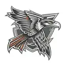 atl falcons logo with the nfl logo incorporated representing the client's love for atlanta falcons tattoo design idea