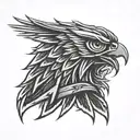 atl falcons logo with the nfl logo incorporated representing the client's love for atlanta falcons tattoo design idea
