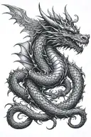 Dragon wrapped: chest, collarbone, back, spine tattoo tattoo design idea