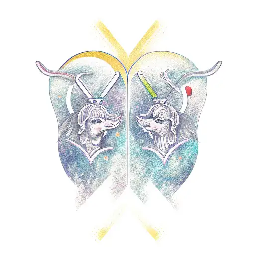 Combine Libra and Capricorn tattoo design idea