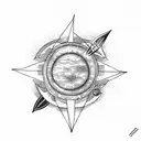 A solar system made of different types of flowers tattoo design idea