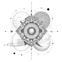 A solar system made of different types of flowers tattoo design idea