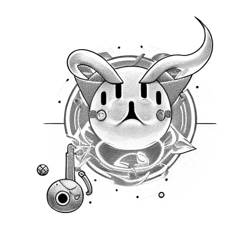 kirby with diferents powers tattoo design idea