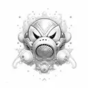 kirby in diferents variations tattoo design idea