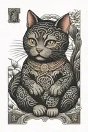 Fortune Cat tattoo design idea