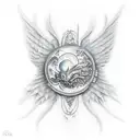 icarus fall tattoo design idea