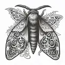 death moth tattoo tattoo design idea