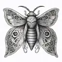 death moth tattoo tattoo design idea
