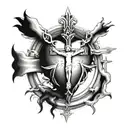 jesus heart tattoo design idea