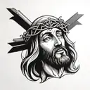 jesus heart tattoo design idea